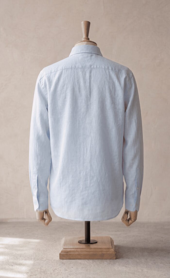 Sarfarosh Linen Blend Button Down Shirt Azure Blue - Men's Linen Shirts Pakistan