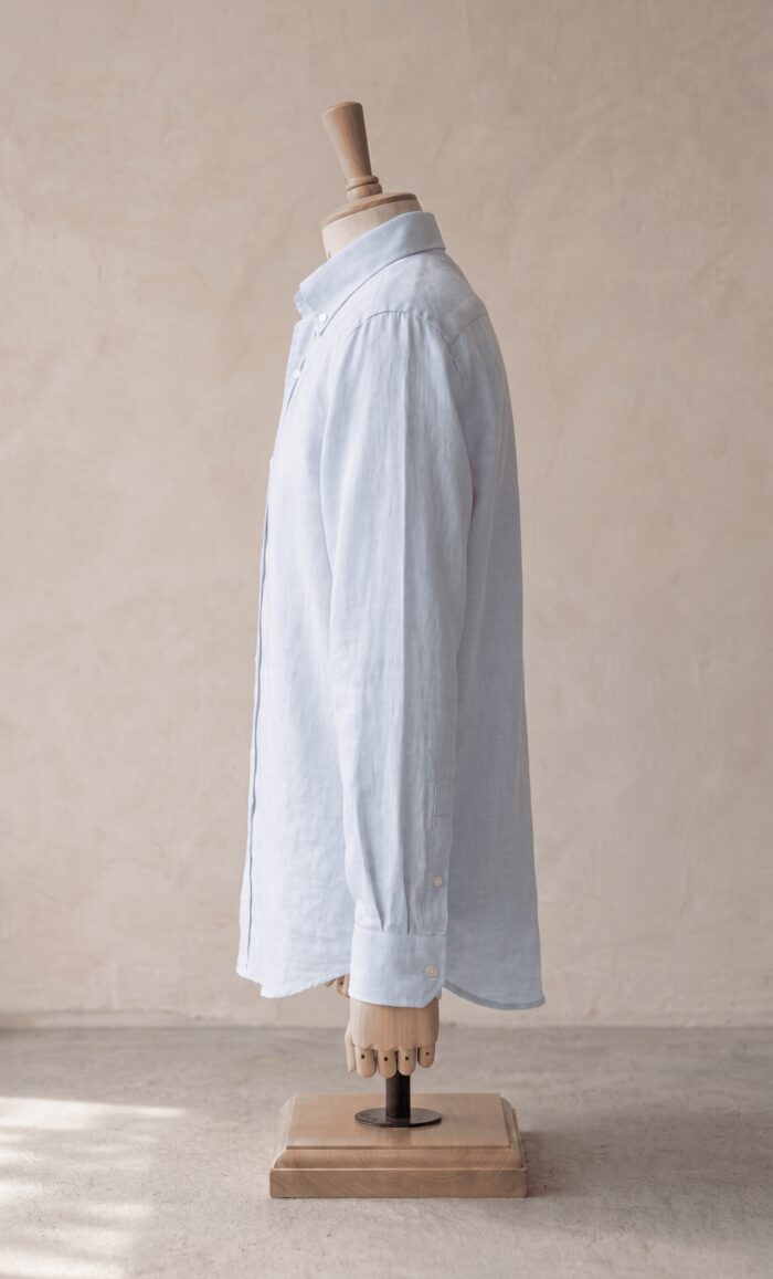 Sarfarosh Linen Blend Button Down Shirt Azure Blue - Men's Linen Shirts Pakistan