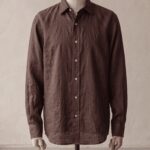 Sarfarosh Linen Blend Button Down Shirt Brown - Men's Linen Shirts Pakistan