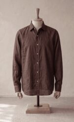 Sarfarosh Linen Blend Button Down Shirt Brown - Men's Linen Shirts Pakistan