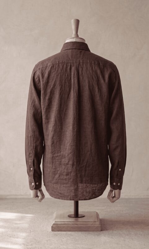 Sarfarosh Linen Blend Button Down Shirt Brown - Men's Linen Shirts Pakistan