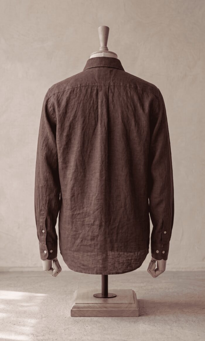Sarfarosh Linen Blend Button Down Shirt Brown - Men's Linen Shirts Pakistan