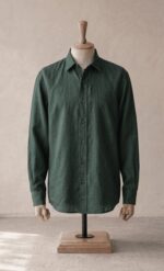 Sarfarosh Linen Blend Button Down Shirt Green - Men's Linen Shirts Pakistan