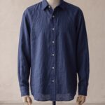 Sarfarosh Linen Blend Button Down Shirt in Navy Blue - Men's Linen Clothing Pakistan