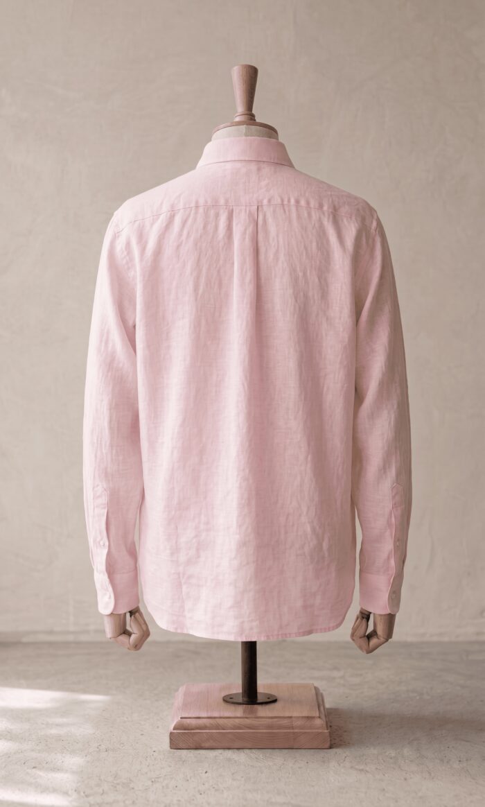 Sarfarosh Linen Blend Button Down Shirt Pink - Men's Linen Shirts Pakistan
