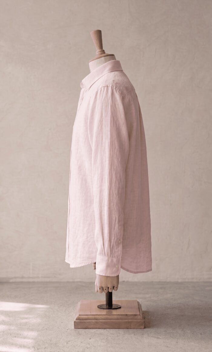 Sarfarosh Linen Blend Button Down Shirt Pink - Men's Linen Shirts Pakistan