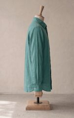 Sarfarosh Linen Blend Button Down Shirt Turquoise - Men's Linen Shirts Pakistan