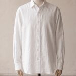 Sarfarosh Linen Blend Button Down Shirt in White - Men's Linen Clothing Pakistan