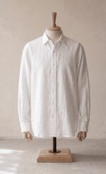 Sarfarosh Linen Blend Button Down Shirt in White - Men's Linen Clothing Pakistan