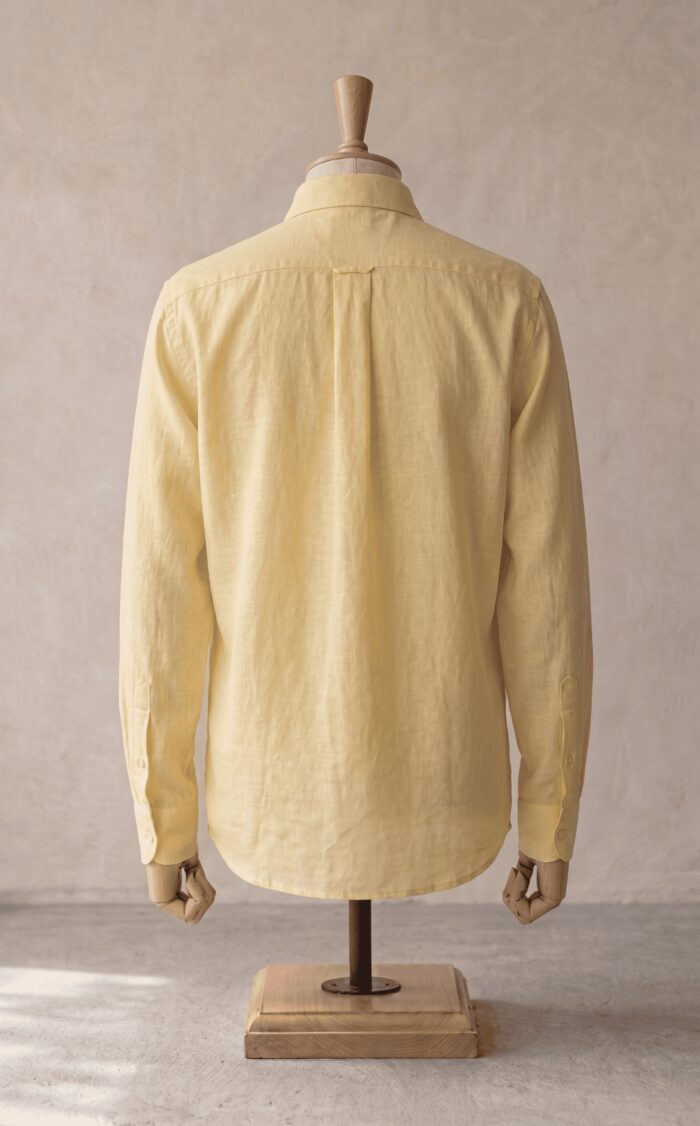 Sarfarosh Linen Blend Button Down Shirt Yellow - Men's Linen Shirts Pakistan