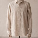 Sarfarosh Linen Blend Button Down Shirt in Beige - Men's Linen Clothing Pakistan