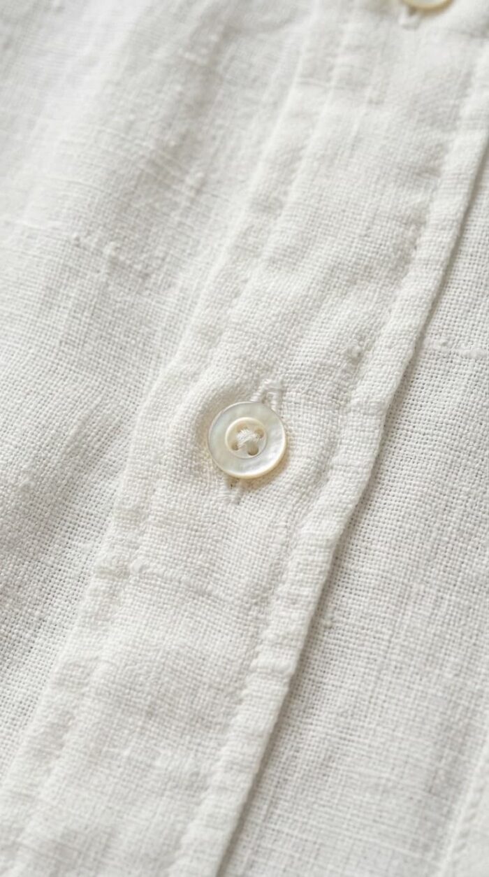 Sarfarosh Linen Blend Button Down Shirt in White - Men's Linen Clothing Pakistan