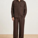 Brown linen co-ord set for men - Sarfarosh Pakistan