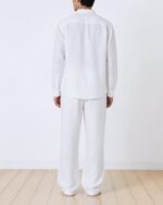 Men's Linen Co-ord Set – White - Image 2