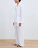 Men's Linen Co-ord Set – White - Image 3