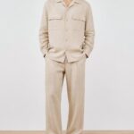Beige linen co-ord set for men - Sarfarosh Pakistan