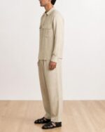 Men’s Linen Co-ord Set – Beige - Image 2