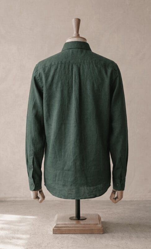 Sarfarosh Linen Blend Button Down Shirt Green - Men's Linen Shirts Pakistan