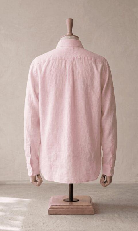 Sarfarosh Linen Blend Button Down Shirt Pink - Men's Linen Shirts Pakistan